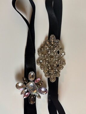 2 diamond accent headbands costume